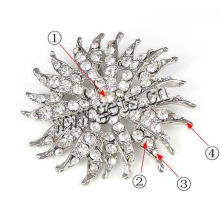 Gets.com zinc alloy crystal rhinestone brooch pin for wedding bouquet
